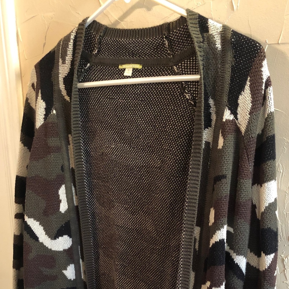 Gianni Bini Camo Cardigan